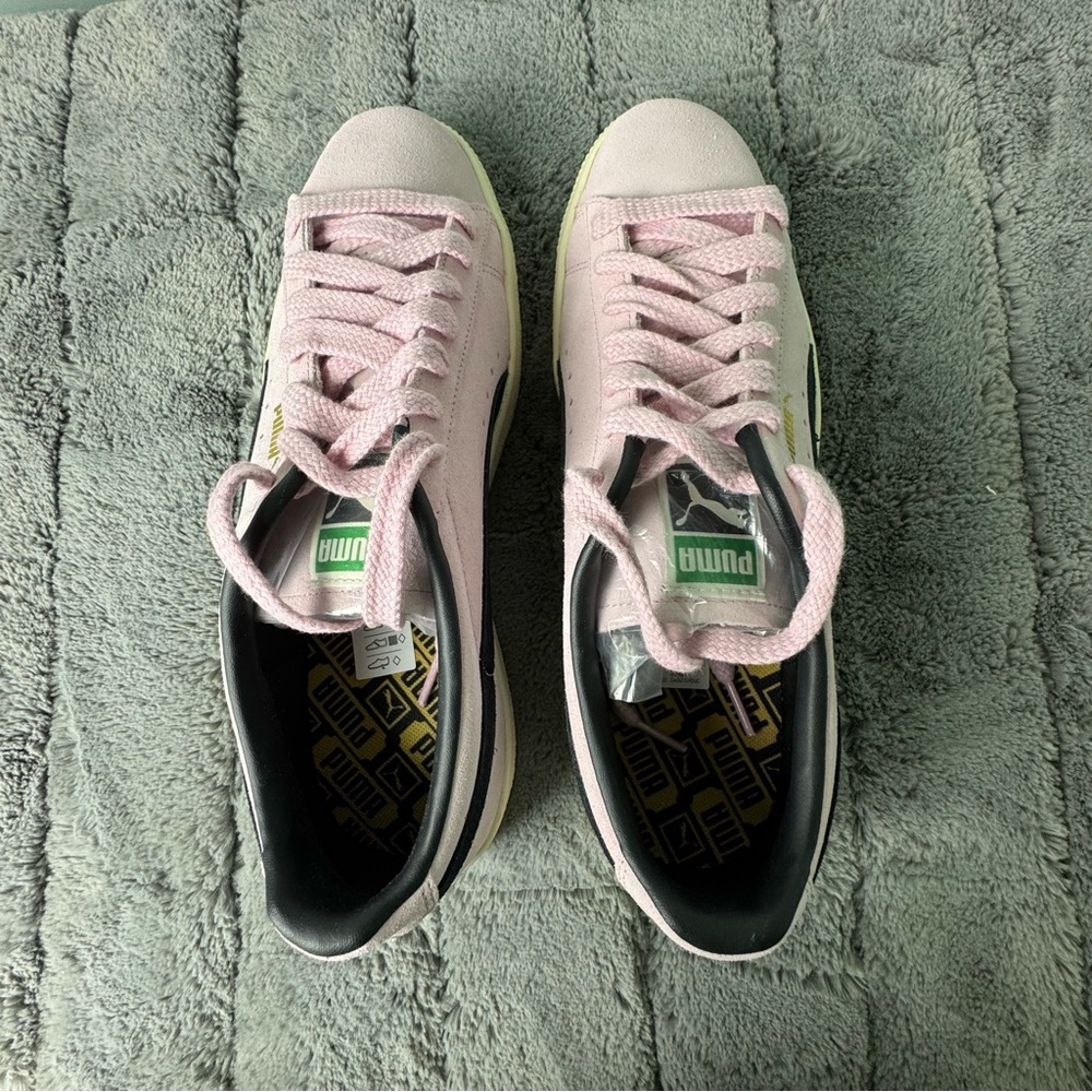 Puma Suede VTG Pearl Pink Black Frosted Ivory White Sneaker Trainer Men’s 10.5 - Picture 7 of 11